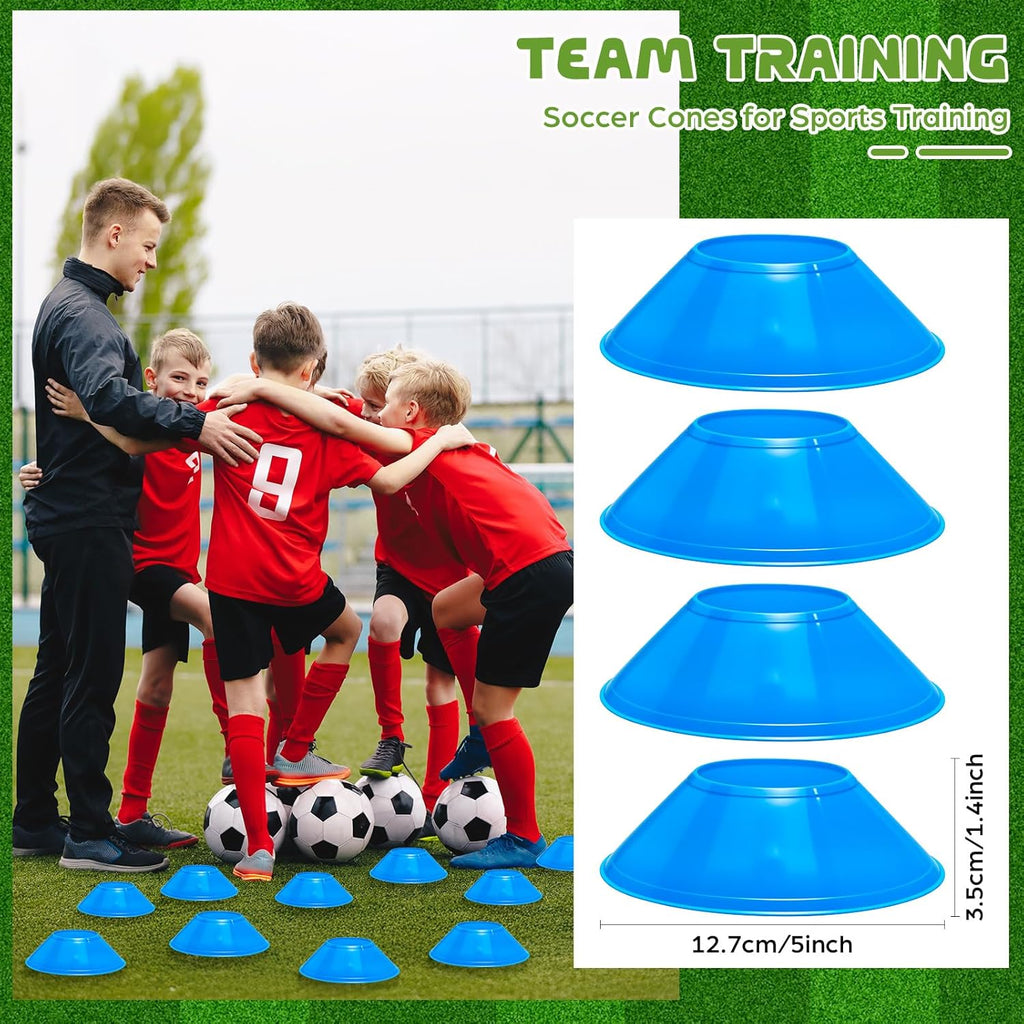 Skiennix Mini Soccer Cones - 12 Pcs Agility Training Discs for Enhanced Sports Performance