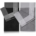 Buryeah Golf Towel 22 x 44 Inch Cotton Golf Caddy Towel Camping Large for Caddies Golfers Tour Players Club with Stripe(Black,Gray,2 Pcs)