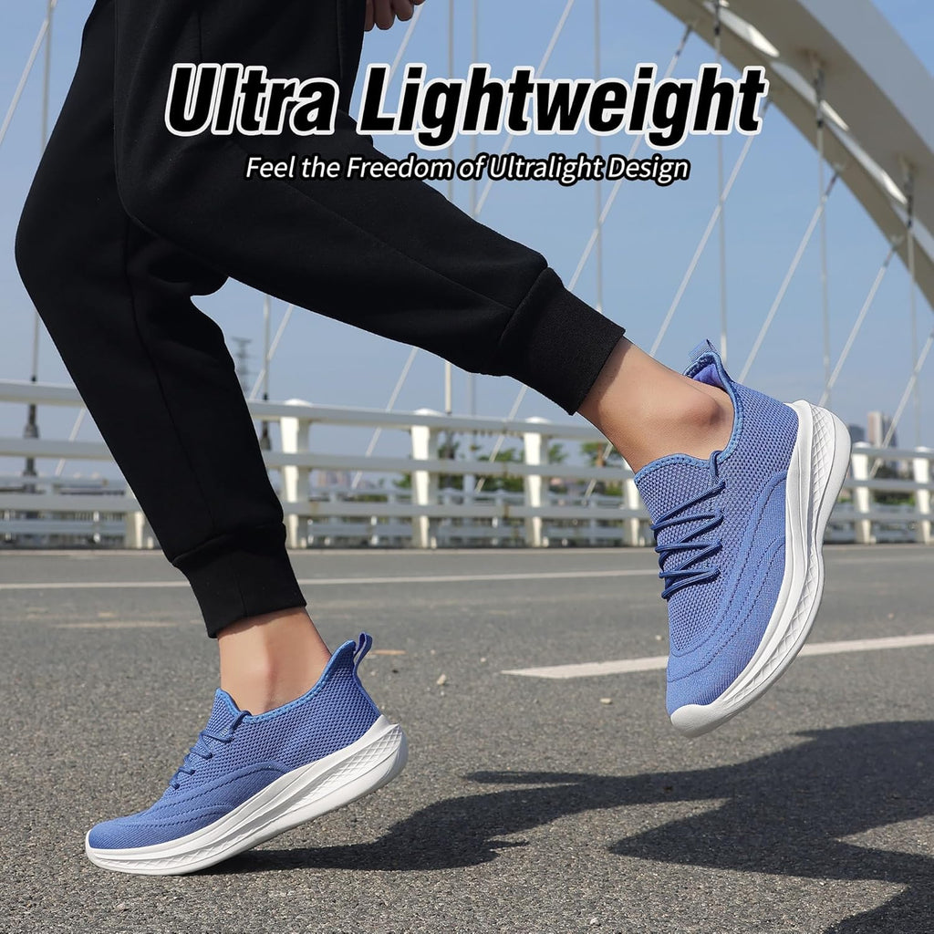 VAMJAM Men's Running Shoes - Lightweight Slip-On Breathable Gym Sneakers | Non-Slip Mesh Design
