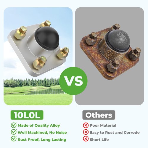 10L0L Golf Cart Front Wheel Hub Assembly W/Hub Bearing/Oil Seal/Dust Cover for Yamaha G2/G8/G9/G14/G16/G19/G22/G29 Drive, Replace OEM# JG5-WF511-10-00,JG5-WF511-00 (Pack of 2)