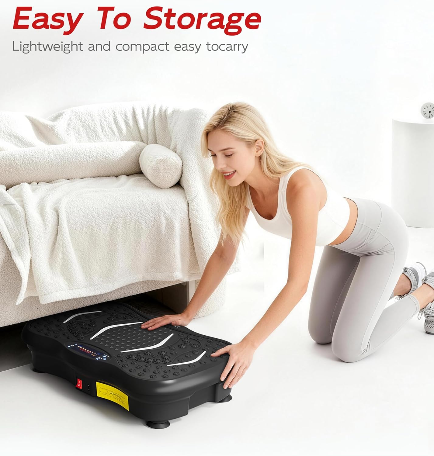 Skiennix Vibration Plate Machine - 180 Speeds for Lymphatic Drainage & Weight Loss | 460LB Capacity Fitness Platform