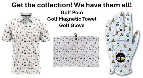 Magnetic Caddy Shack Parody Funny Golf Towel – Large 16"x24" Microfiber Waffle Clean Golf Club Ball Magnet Clip Hang Bag Cart Strong Premium Strength Ultra Absorbent Gear Men