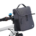 CamGo Handlebar Bag for Bike Canvas Shoulder Bags Small Handbag Cycling Front Basket Bicycle Top Tube Storage Pack with Rain Cover Grey