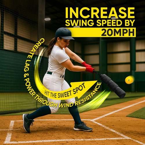 Aero Swing Baseball & Softball Swing Trainer - Boost Bat Speed Up to 20+ MPH | Perfect Gift for Players