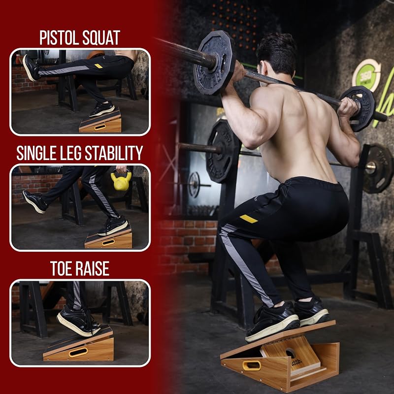 Calf Stretcher Slant Board with 5 Angles - Adjustable Recovery & Therapy Wedge (Variation: Full-Coverage)