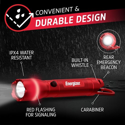 Energizer R-300 LED Flashlight - Bright, Durable Emergency Light | IPX4 Water Resistant, Batteries Included