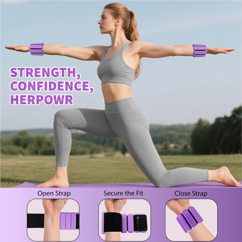 HerPowr Pilates Kit with Weights, Pilates Kit with Ankle Wrist Weights, Pilates Set, at Home Pilates Kit, Pilates Sets for Women, Pilates Essential kit, Pilates Accessories, Pilates Workout Sets