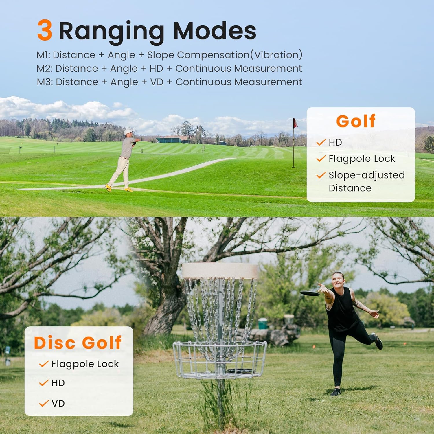 PEAKPULSE Mini Golf Range Finder - 1200 Yards, 7X Magnification, Rechargeable, Lightweight 6oz