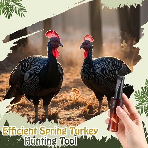 Lewtemi Turkey Crow Call Box Set - Realistic Hen Call & Portable Crow Whistle for Hunting