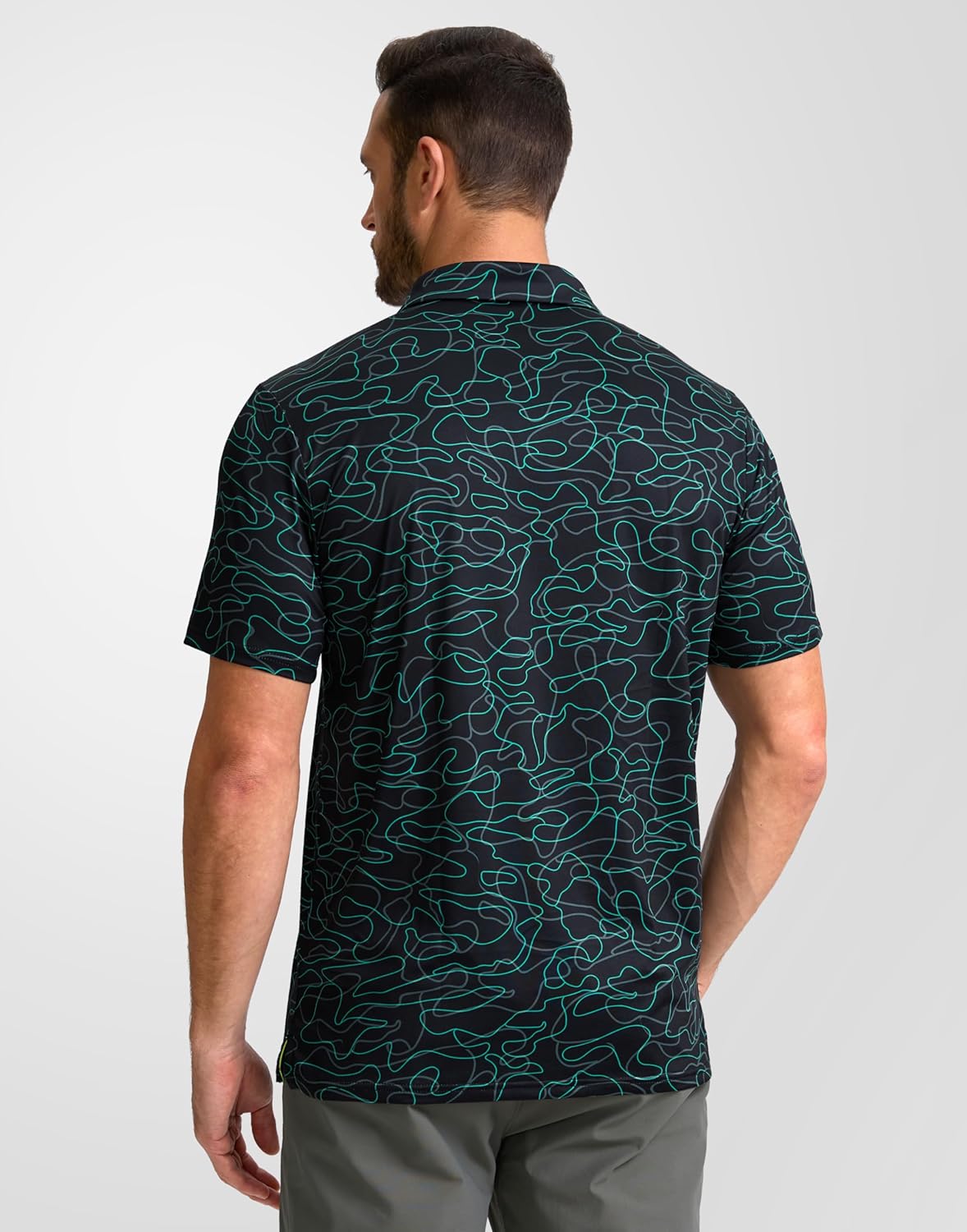 Obla Men's Golf Polo Shirt - Short Sleeve Dry Fit Performance | Moisture-Wicking Casual Print