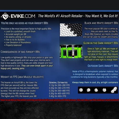 Evike Airsoft - Match Grade 6mm Airsoft Glow in The Dark BBS (Weight: Green Glow in The Dark / .20g / 5600 Rounds) (PID: 68277)…, 68277-MFG