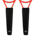Thorza Tennis Racket Grip Cover (Set of 2), Black, Removable Protective Handle Wrap for Storage and Bag Transport, Universal Racket Accessory for Active Players.
