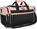 DALIX 21" Pink Sports Duffle Bag - Adjustable Strap Gym & Travel Duffel for All Activities