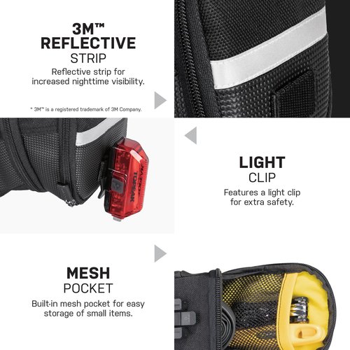 Topeak Aero Wedge Pack, w/ Fixer F25, Medium , Black