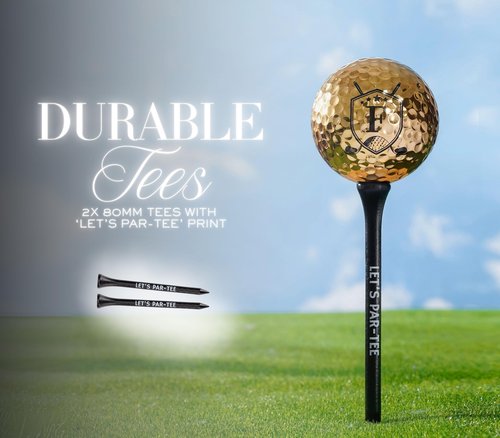 CybGene Golf Gifts for Men Ball & Tee Holder with 2 Balls and 2 Tees - Golf Accessories for Men/Women - D