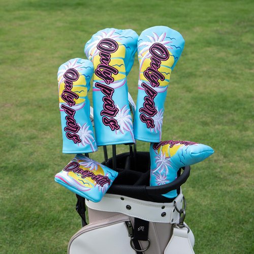 Golf Club Head Cover, Funny Golf Driver Fairway Wood Hybrid Mallet Blade Putter Cover Golf Headcover Premium Leather 3 Wood Headcover Fits Most of Drivers Woods and Putters (for Driver(1pcs))