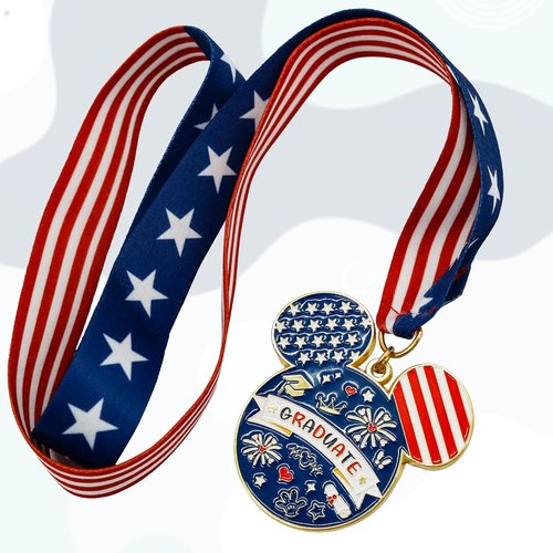 GraduatePro Kindergarten Graduation Medal - Rainbow Neck Ribbon Award for Kids | 2 Inches