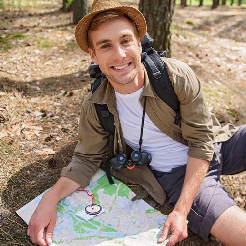 BBTO Orienteering Compass Set - 9 Waterproof Compasses for Hiking, Camping & Map Reading