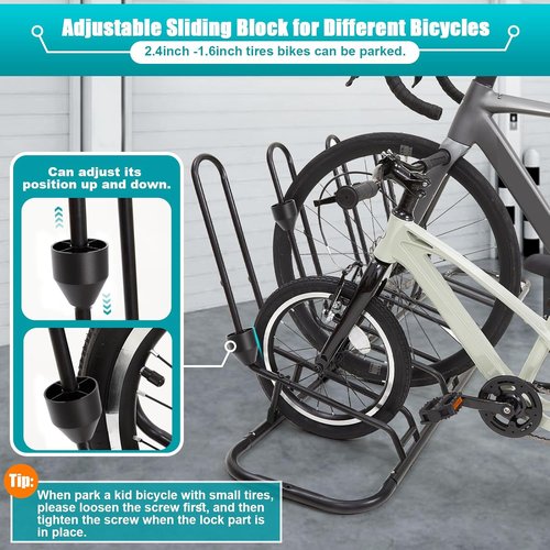 Bike Rack Stand - Safeguard Your Disc Brakes & Derailleurs | Fits 12"-29" Tires, Waterproof Design for 4 Bikes