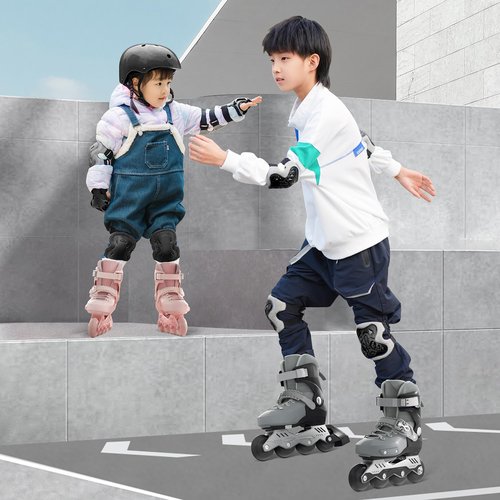 SWAY Adjustable Inline Skates for Kids, Teens and Adults, All Wheels Light Up High Performance Roller Skates for Boys and Girls Ideal for Roller Skate (Pink, Large-Youth & Adult（4-7 US）)