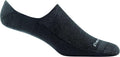 Darn Tough Vermont Topless Solid No Show Hidden Socks - Black, Large