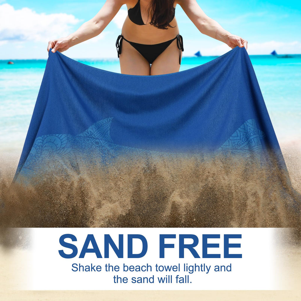 Oversized Cotton Turkish Beach Towels 72"x36" Lightweight Quick Dry Sandless Pool Swim Towel Large No Sand Adult Travel Compact Blanket Essentials Cruise Accessories Must Haves Orange lobster