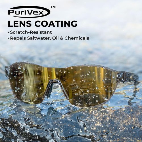 KastKing Nizini Polarized Fishing Sunglasses - PuriVex Lens Coating, Rimless Wrap Design, Unisex