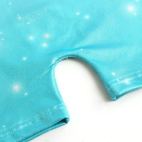 HOZIY Leotards for Girls - Sparkly Snowflake Biketard in Blue, Purple & Hot Pink