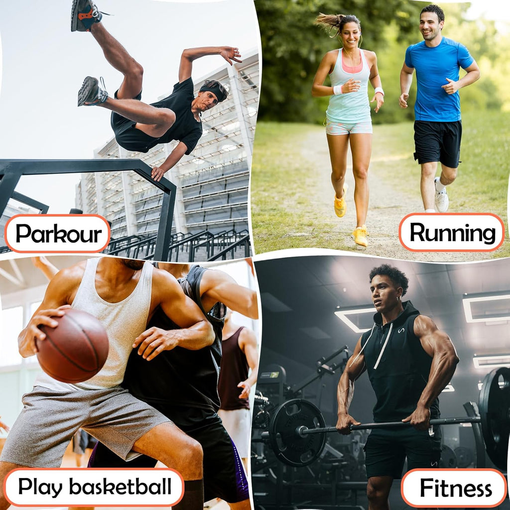 Skiennix Sport Headbands - Non-Slip Silicone Fitness Headbands for Men & Women | 5-Pack