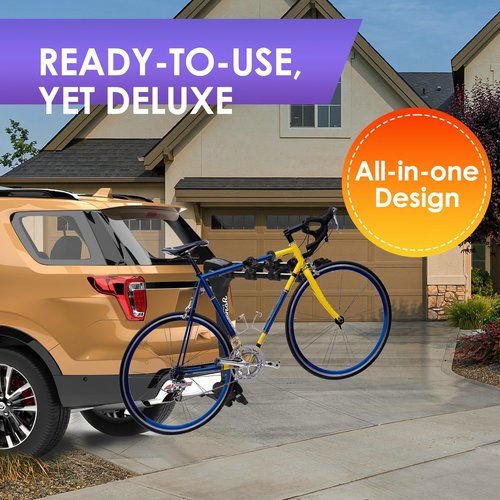 Young Electric Hitch Mounted 4-Bike Rack-Over Arm Style
