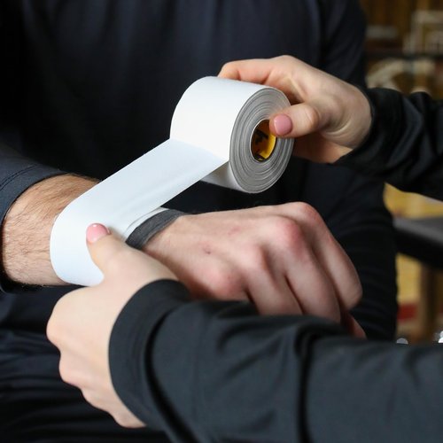 Howies Athletic Tape - 1.5" x 15yd White Athletic Tape, Pro Grade Strength - Sports Tape for Athletes and Medical Trainers, Fingers, Ankles, Wrist, Boxing, Football, Gymnastics (4)