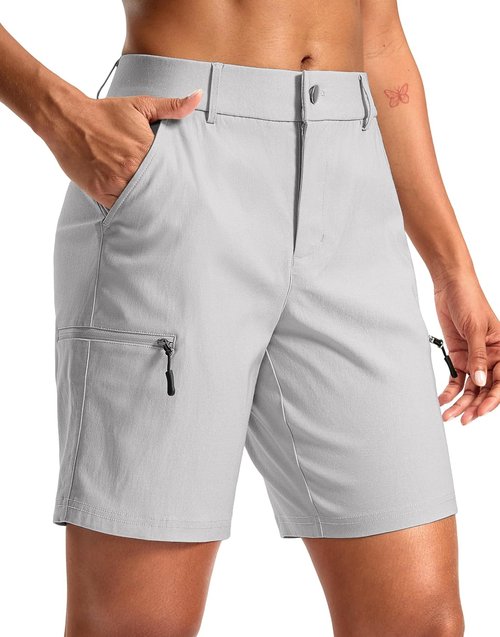 G Gradual Women's Hiking Cargo Shorts - Quick Dry Lightweight Summer Travel Shorts with Pockets