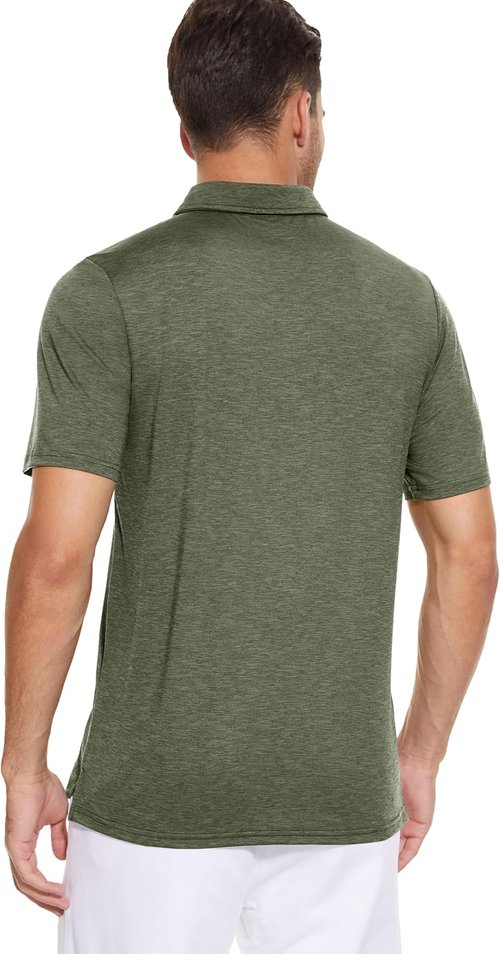 MAGCOMSEN Men's Polo Golf Shirt - Moisture-Wicking 3-Button Athletic T-Shirt | Casual Collared Style