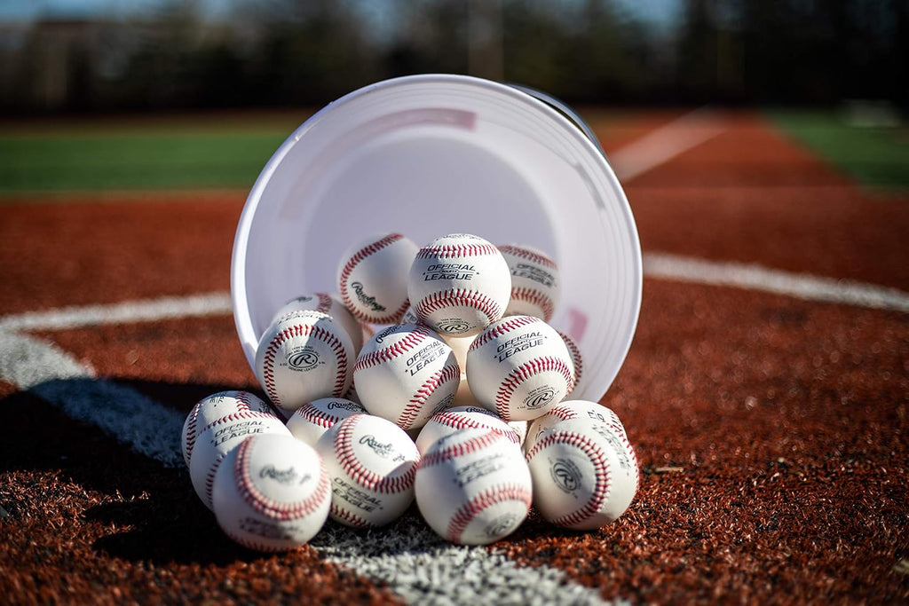 Rawlings Official League Youth Baseballs - Competition Grade, 30-Ball Bucket | ROLB1X