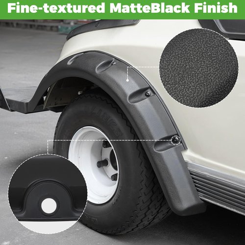 10L0L Golf Cart Front Rear Fender Flares for Club Car DS 1993-up with Factory Body Kit (Not Fit Modified Body), 4 PCS High Impact Golf Cart Wheel Flares
