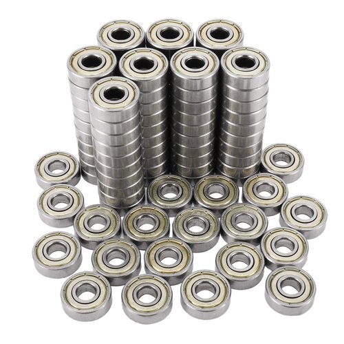 DasMarine 100 PCS 608 ZZ Skateboard Bearings,Double Shielded Miniature Deep Groove Ball Bearings for Skating/Skateboarding(8mm x 22mm x 7mm)