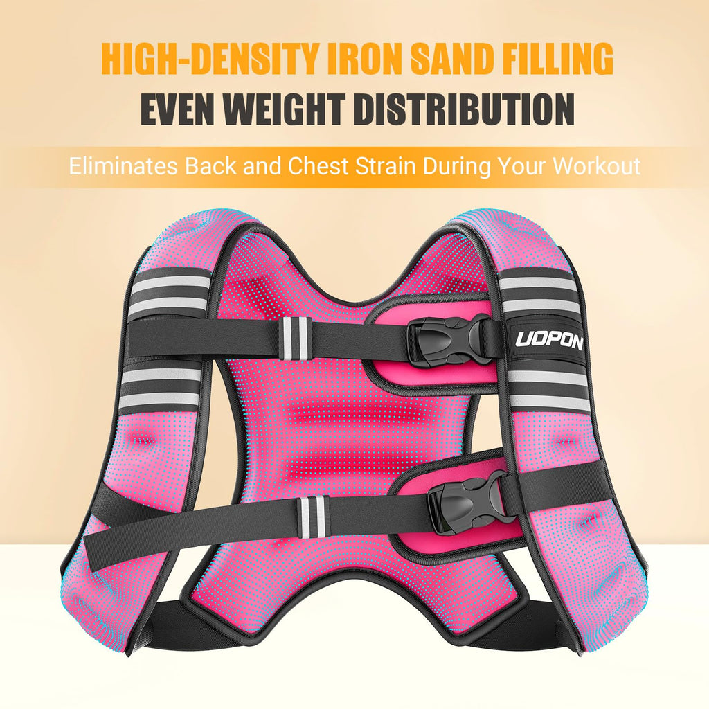 Weighted Vest for Women Men, 10 lb Weight Vest for Walking with Reflective Stripe and Adjustable Buckle Straps, Body Weights for Osteoporosis, Running, Strength Training and Weight Loss