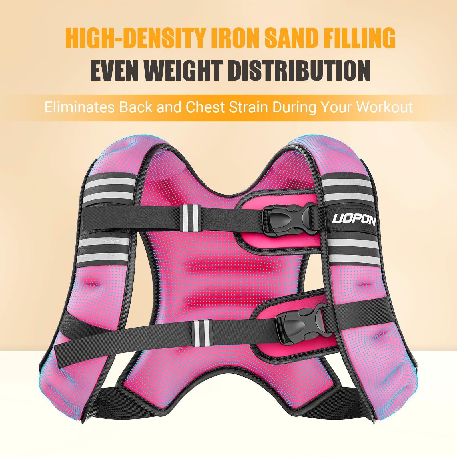 Weighted Vest for Women Men, 10 lb Weight Vest for Walking with Reflective Stripe and Adjustable Buckle Straps, Body Weights for Osteoporosis, Running, Strength Training and Weight Loss