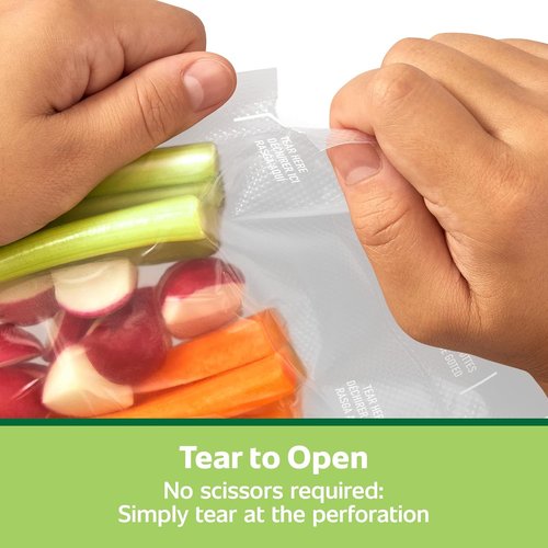 FoodSaver Quart Vacuum Seal Bags - Easy Use Pre-Cut Storage Bags | 19 Pack for Freshness