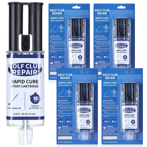 Swiffen 4 Packs Rapid Cure Golf Epoxy Set 10 Min Golf Club Repair Shaft Epoxy for Shafts Heads Drivers Putters Irons