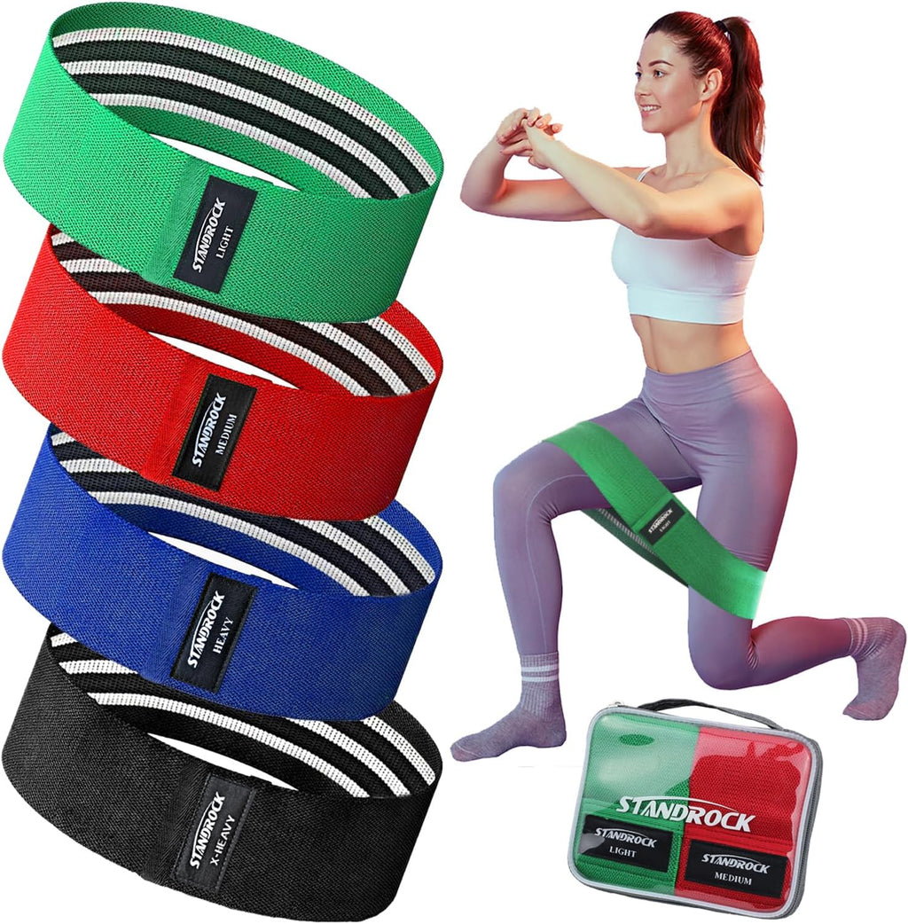 Skiennix Fabric Resistance Bands - 3 & 4 Levels Booty Bands for Effective Workouts | Durable Elastic Bands for Men & Women
