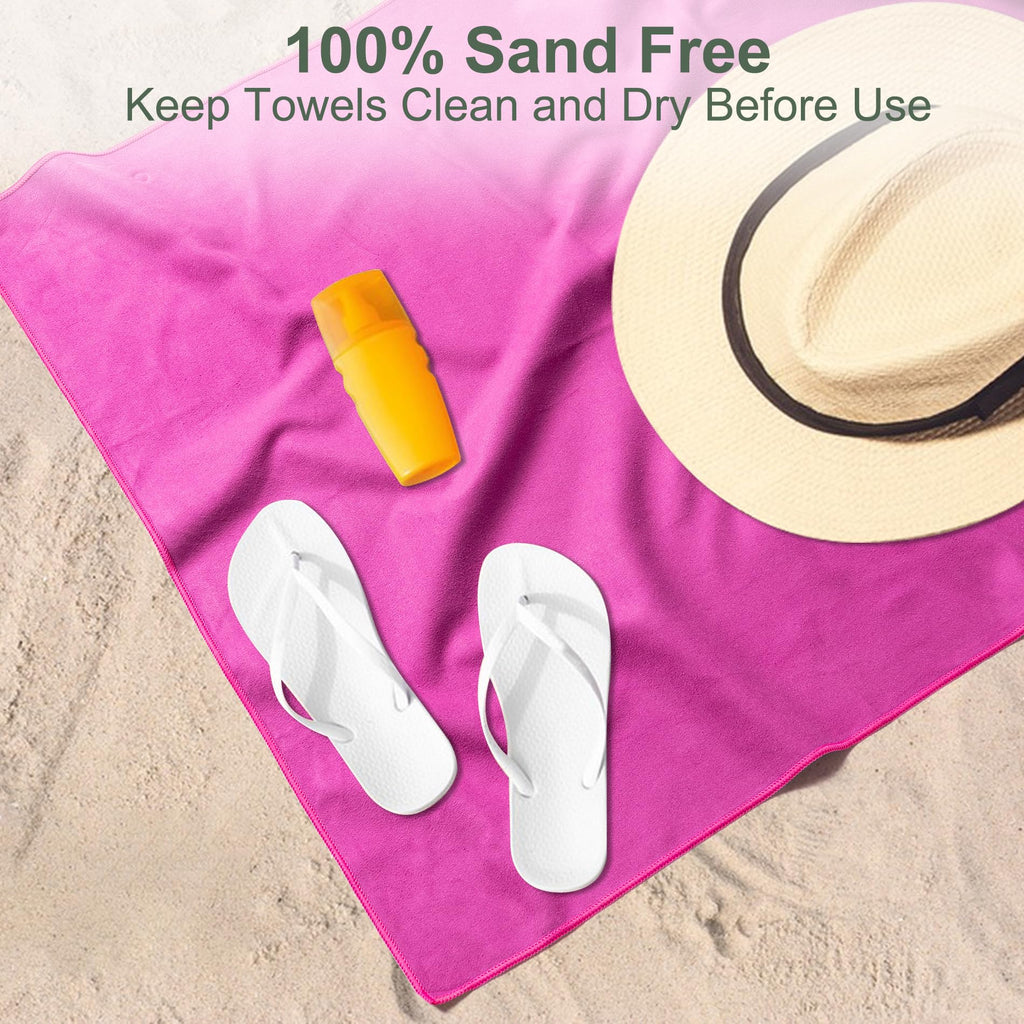 Aegero Camping Towel,2 Pack Microfiber Travel Sports Towel,Quick Dry - Super Absorbent - Ultra Compact -Ultra Soft - Lightweight.Suitable for Gym,Yoga,Trip,Beach, Shower, Backpacking,Pool(Purple)