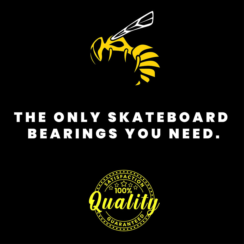 Yellow Jacket Premium Inline Skate Bearings, Roller Skate Bearings, 608, ABEC 9, Bomber Blue (Pack of 16)