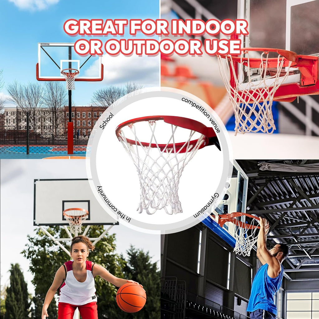 Skiennix Basketball Net - Heavy Duty 12 Loops Replacement | Premium All-Weather Design, Fits Standard Rims