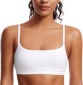 CRZ YOGA Sports Bra - Butterluxe Adjustable Spaghetti Strap Wireless Padded Crop Top for Women
