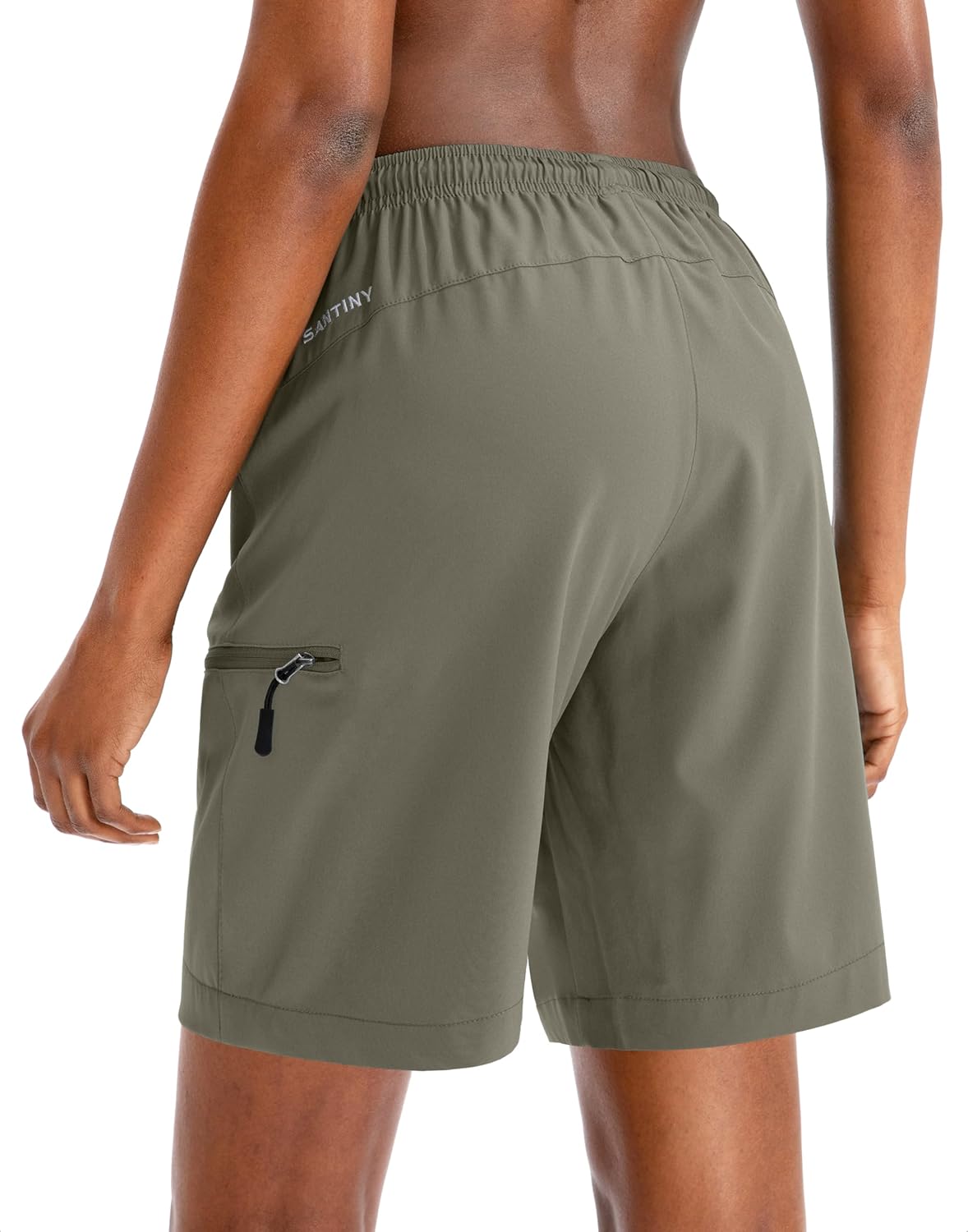 SANTINY Women's Hiking Cargo Shorts - Quick Dry Lightweight Athletic Shorts with Zipper Pockets | 5''/7''/9'' Sizes