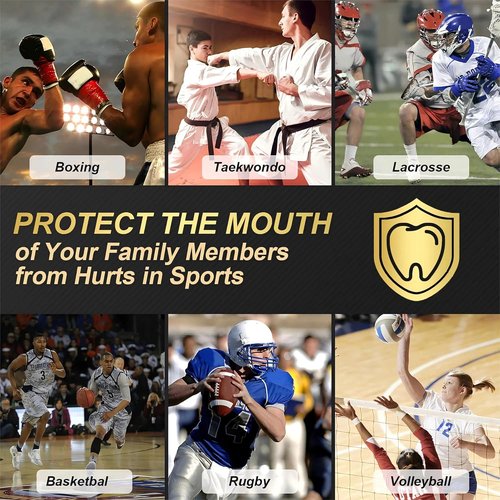 BBTO Youth Mouth Guard Set - 6 Pcs for Sports | Includes Case for Wrestling, Boxing, Basketball, Football
