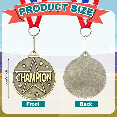 Gold Award Medals by MVP | 30 Pcs 2'' Champion Trophies for Sports Events & Parties