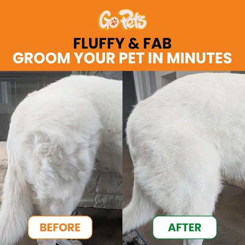 GoPets 2-in-1 Dematting Comb - Double-Sided Dog Brush & Cat Grooming Rake for Shedding & Mats