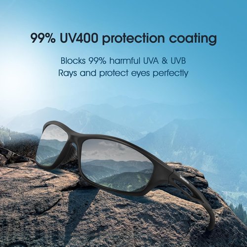 Duduma Polarized Sports Sunglasses - Lightweight TR90 Shades for Men & Women | Ideal for Running, Cycling, Fishing, Golf, and Driving